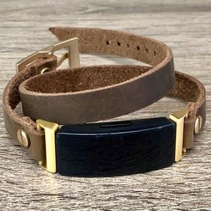 Fitbit Inspire HR Vintage Brown Leather Bracelet